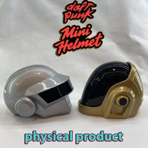 mini duo daft punk helmet guyman and Thomas Bangalter, decoration (not wearable)