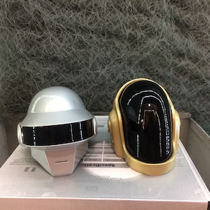 mini duo daft punk helmet guyman and Thomas Bangalter, decoration not wearable image 2