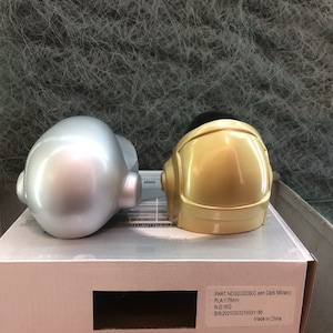 mini duo daft punk helmet guyman and Thomas Bangalter, decoration not wearable image 4