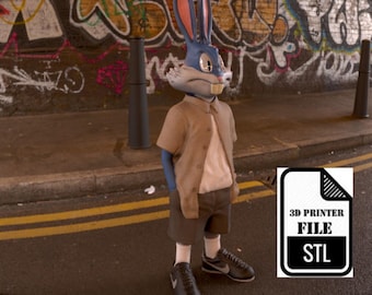 bugs bunny-Urban Style-STL 3MF File-multiparts