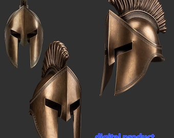 Spartan helmet, 3D printing file, STL