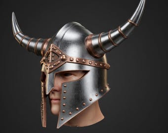 Viking Horned Helmet Wearable -STL & 3MF for 3d print