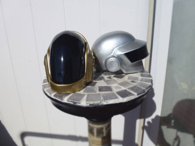 mini duo daft punk helmet guyman and Thomas Bangalter, decoration not wearable image 7