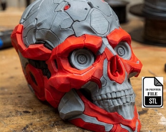 Cyber Skull Helmet – STL & 3MF (Multicolor)