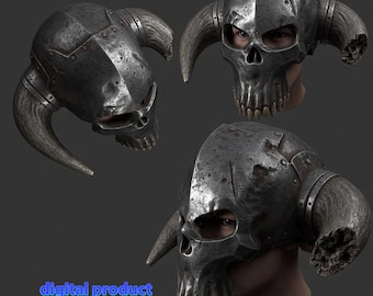 Skull Warrior Helmet wearable- STL for 3d printer