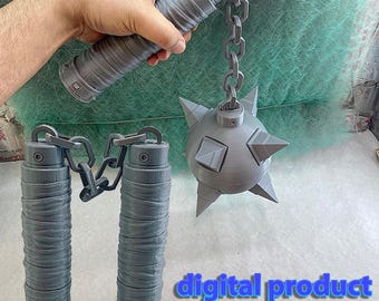 Ball Medieval Mace/nunchaku-file STL for 3d printer