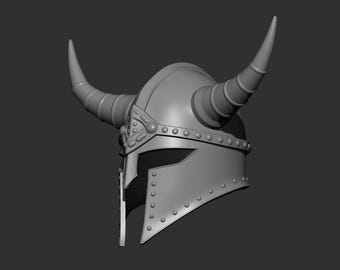 Viking Horned Helmet Wearable -STL & 3MF for 3d print