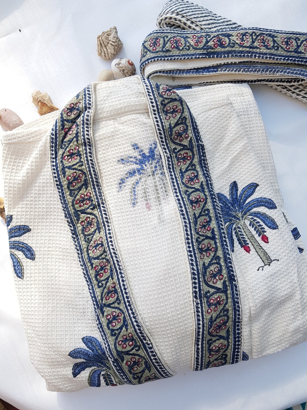 Set 10 Tovaglioli Cotone Stampati A Mano - Tovaglioli Decorativi 40,6x40,6cm Stile Jaipuri Indiano - Foto 4