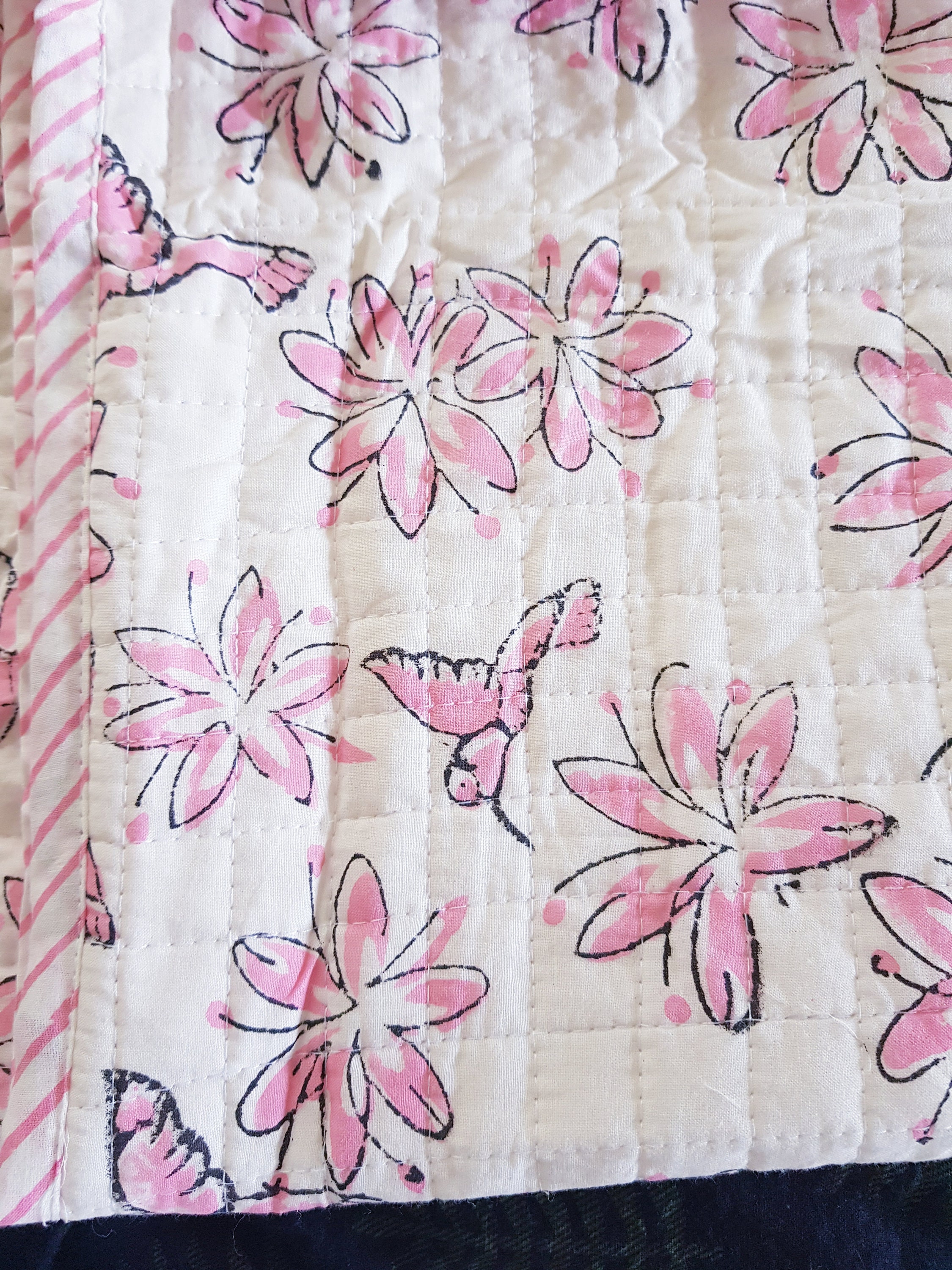 Cotton Quilted Baby Blanket Block Print Dohar Swaddle and a Etsy