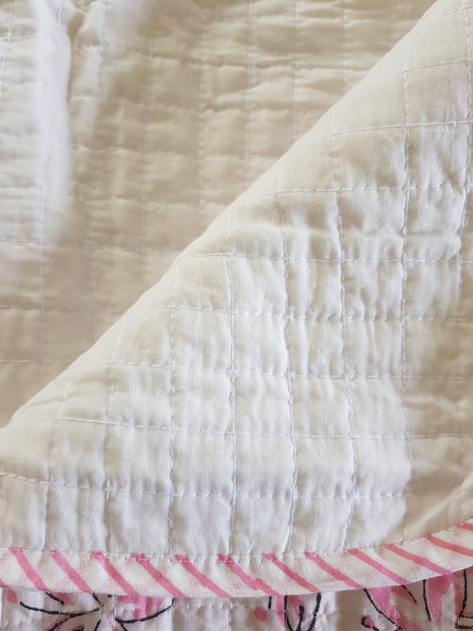 Cotton Quilted Baby Blanket Block Print Dohar Swaddle and a Etsy