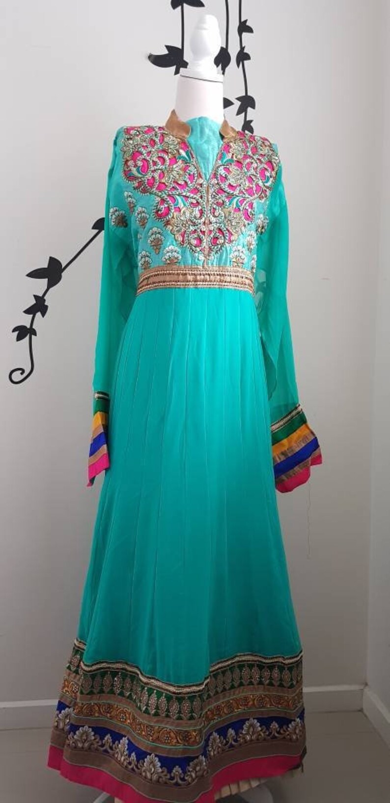 Turquoise Indian Dress