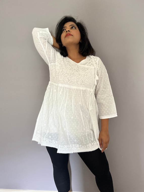 White kurta with clearance leggings