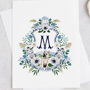 Massgeschneiderte Aquarell Wappen Wappen Mit Hund Familie Etsy