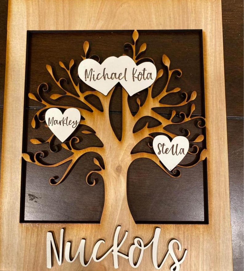 Family Tree SVG Template for Big Families - Etsy