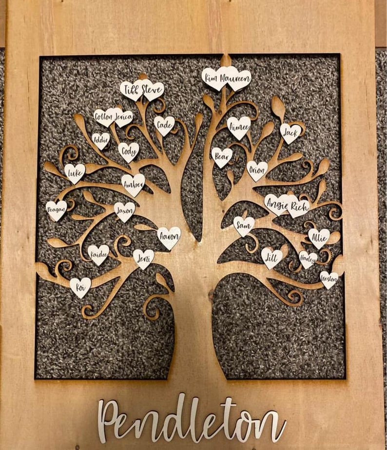Family Tree SVG Template for Big Families - Etsy