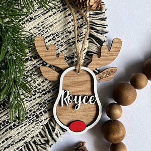 Personalized Reindeer Ornament SVG image 4