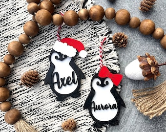Personalized Penguin Ornament SVG
