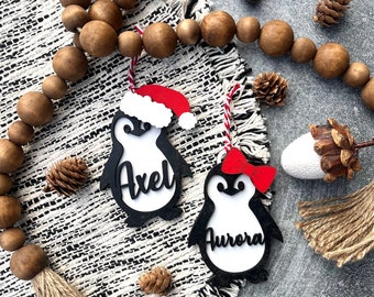 Personalized Penguin Ornament SVG