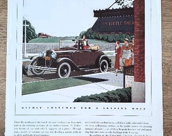 Jahrgang 1931 Werbung, Seite A - Ford Automobiles, Seite B Kellogg's Corn Flakes