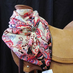 Wild Rag-medium weight paisley prints extra large cowboy rags cowboy scarves, western clothing.