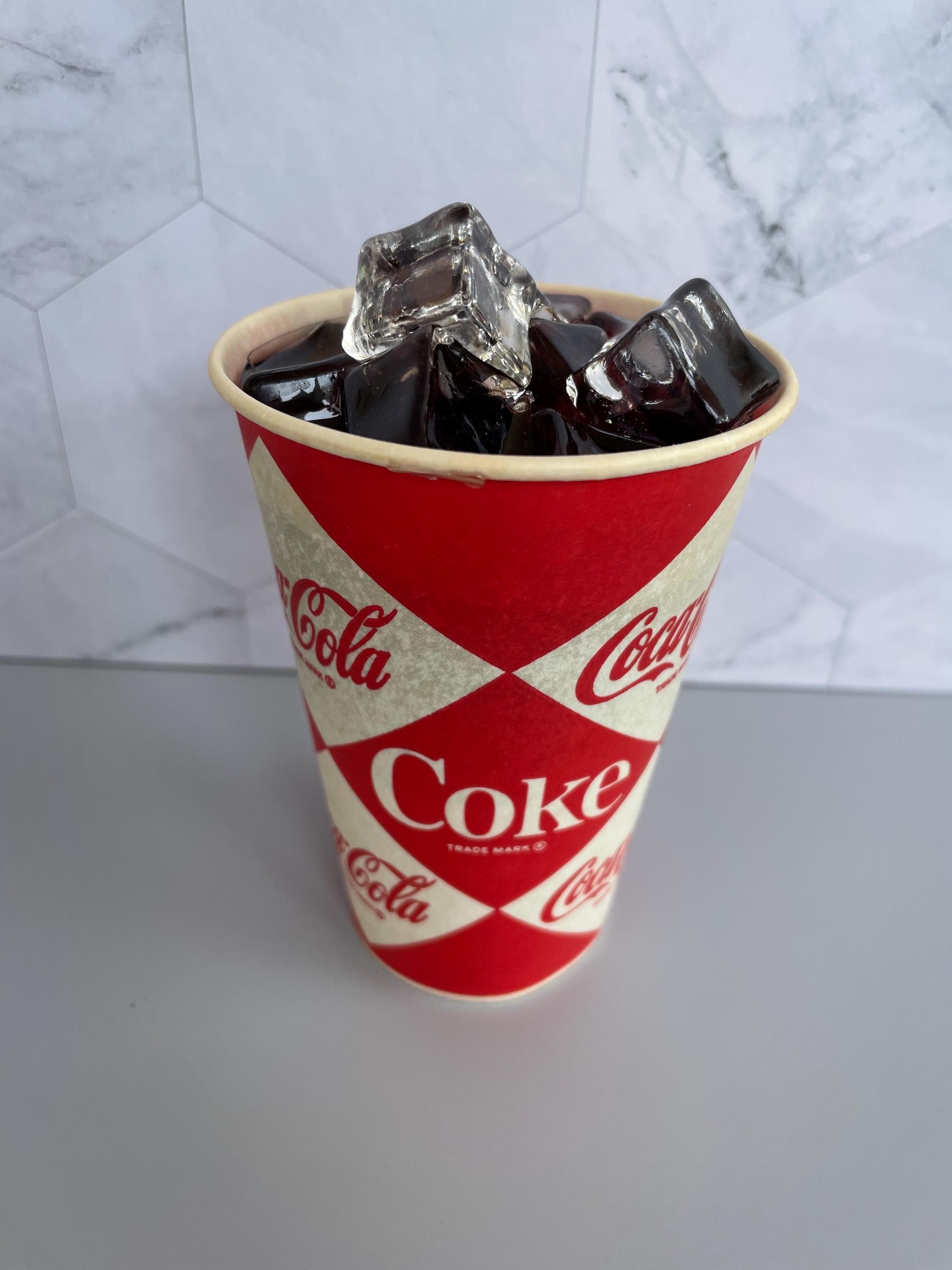Vintage Pepsi and Coke and 7UP Wax Cups With Resin Soda - Etsy