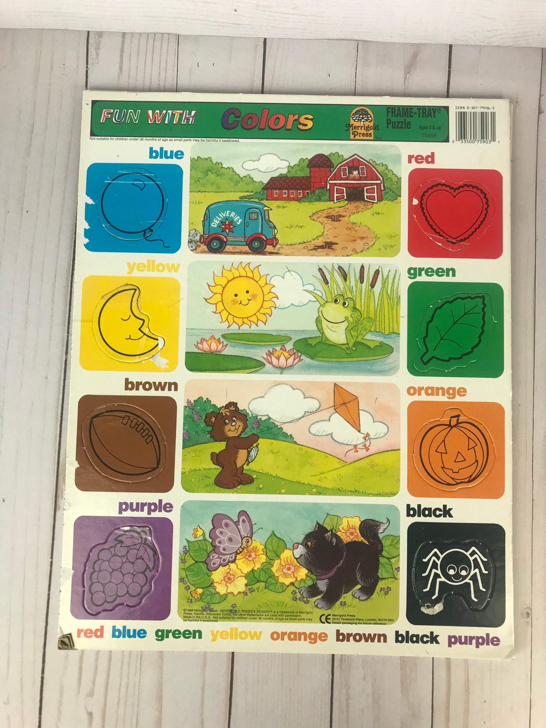 Vintage Milton Bradley Frame Tray Puzzles Set of 2. Shapes Etsy