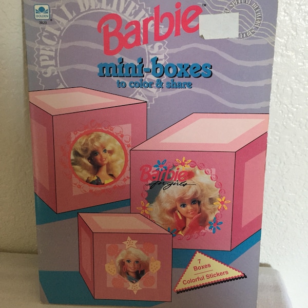1992 Barbie Mini Boxes to Color and Share book! All pieces included