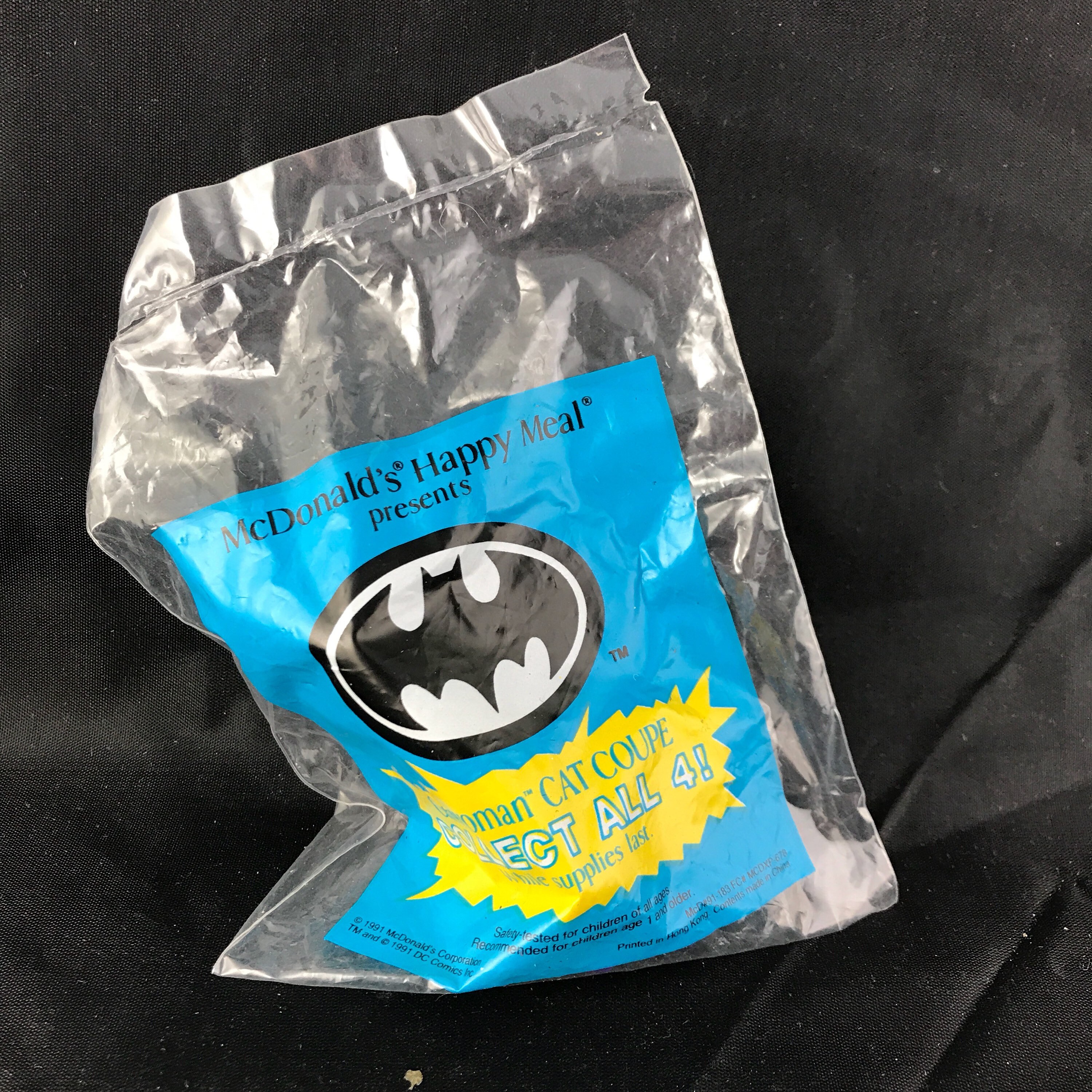 1991 Batman McDonalds Happy Meal Bag 