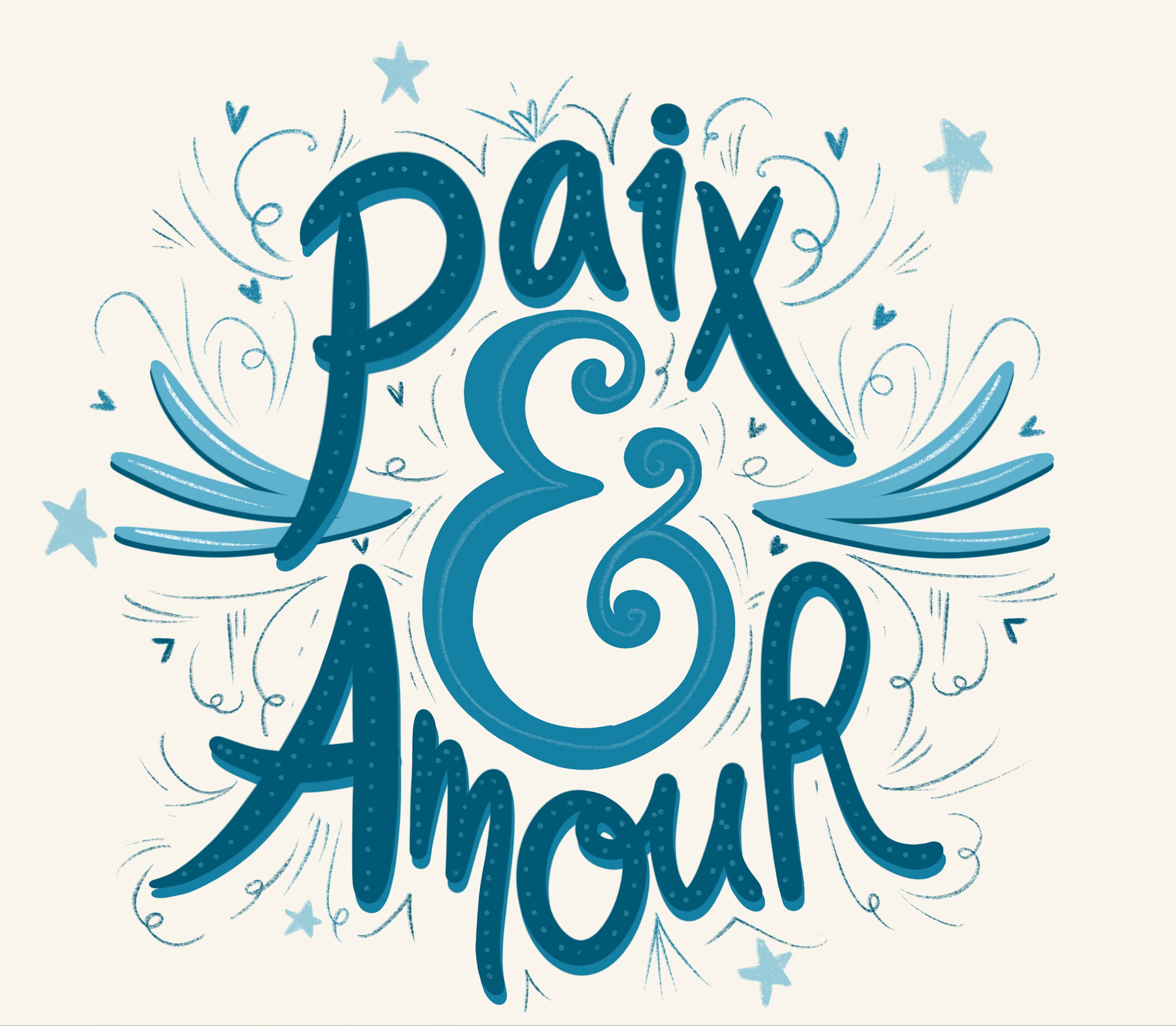 Amour et Paix Greeting card DIGITAL DOWNLOAD french Etsy 日本