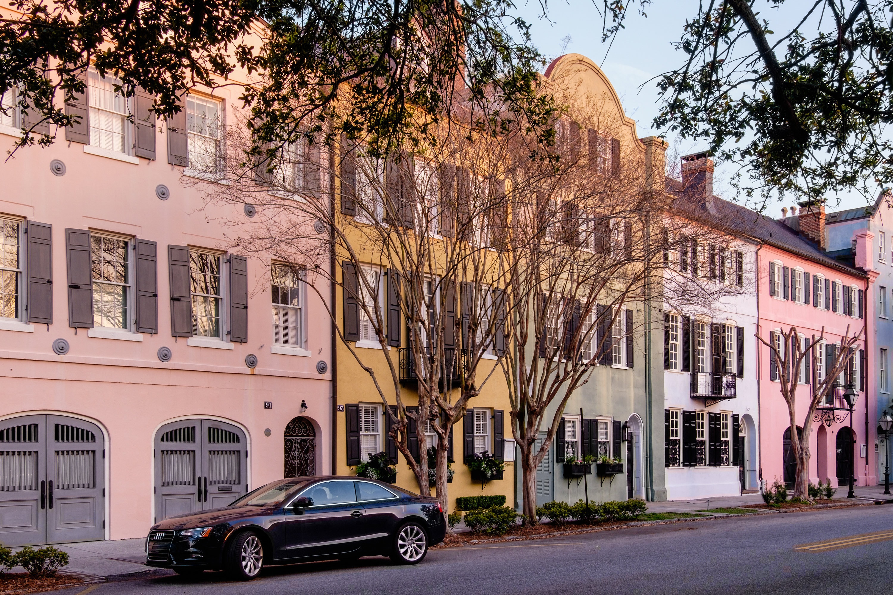 Charleston Rainbow Row Photo Canvas Rainbow Row Art Etsy