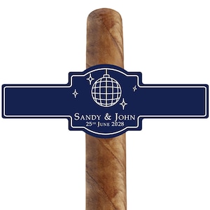 18pcs BULK Wedding Cigar Labels - Anniversary Favors - Cigar Labels Custom Birthday Cigar Bar - Groomsmen Favor Ideas - Wedding Cigar Labels