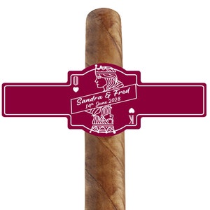 18pcs BULK Wedding Cigar Labels - Anniversary Favors - Cigar Labels Custom Birthday Cigar Bar - Groomsmen Favor Ideas - Wedding Cigar Labels