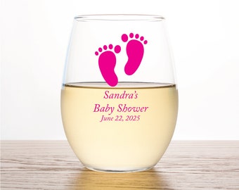 baby shower wine glass ideas