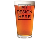 24pcs - Personalized Pint Glass 16oz - Add Your Logo, Design, Company Brand