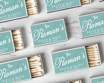 Lot de 50 allumettes personnalisées pour shower de mariage - cadeaux de mariage personnalisés et cadeaux de shower de bébé - cadeaux de fête personnalisés