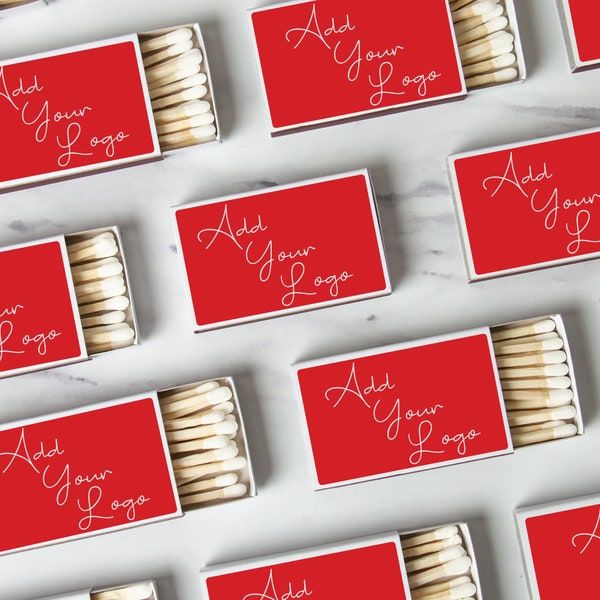 BULK SET OF 50 Add Your Logo Brand Design Personalized Matches - Custom Promotional Match Boxes - Great Business Branding and Restaurants