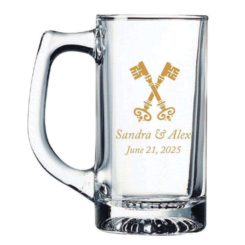 24pcs Crossed Keys Symbol Motif Personalized Beer Mug 11oz