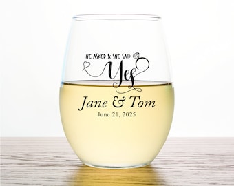 24pcs - Personalized Stemless Wine Glass 9oz - Various Styles - ST9OZ-EDPP224E