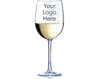 24pcs Agregue su logotipo, diseño, marca - Copa de vino con tallo 16oz