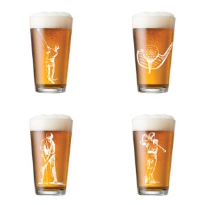 Golf Playbook Strategies Pint Beer Glass (Set of 4) - PNT6OZ-ED2019107