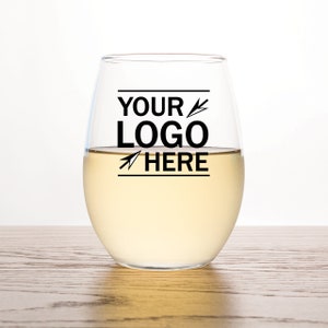 24pcs - Add Your Logo or Custom Design - Custom Design Stemless Wine Glass 15oz (CUSTOM-15OZ)