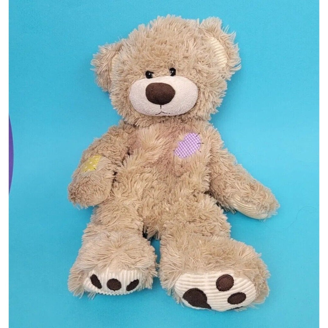 Build A Bear Champ Bear Patches Plush Brown Stuffed Animal 15 UNSTUFFED