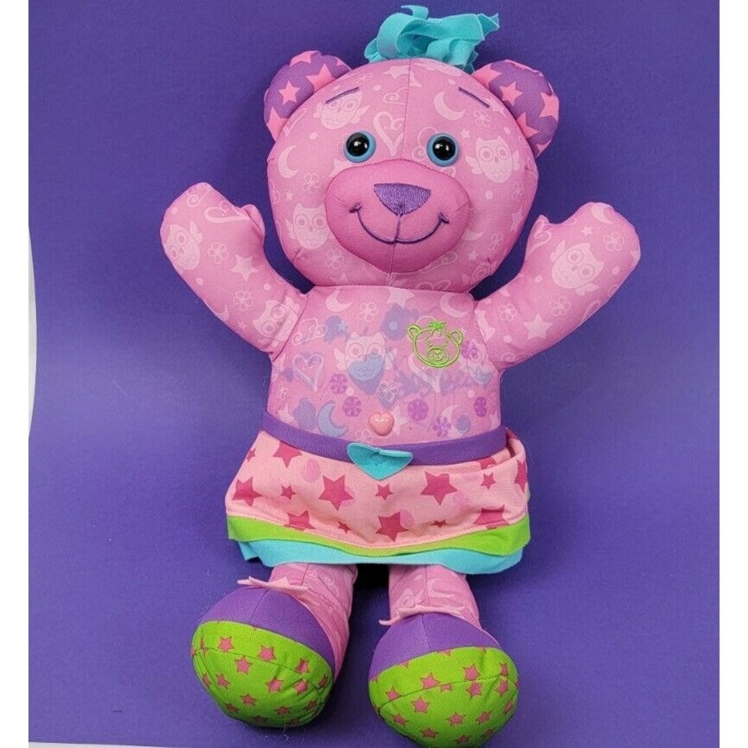 Just Play Doodle Bear Plush 16 Pink Stuffed Animal Doll Etsy