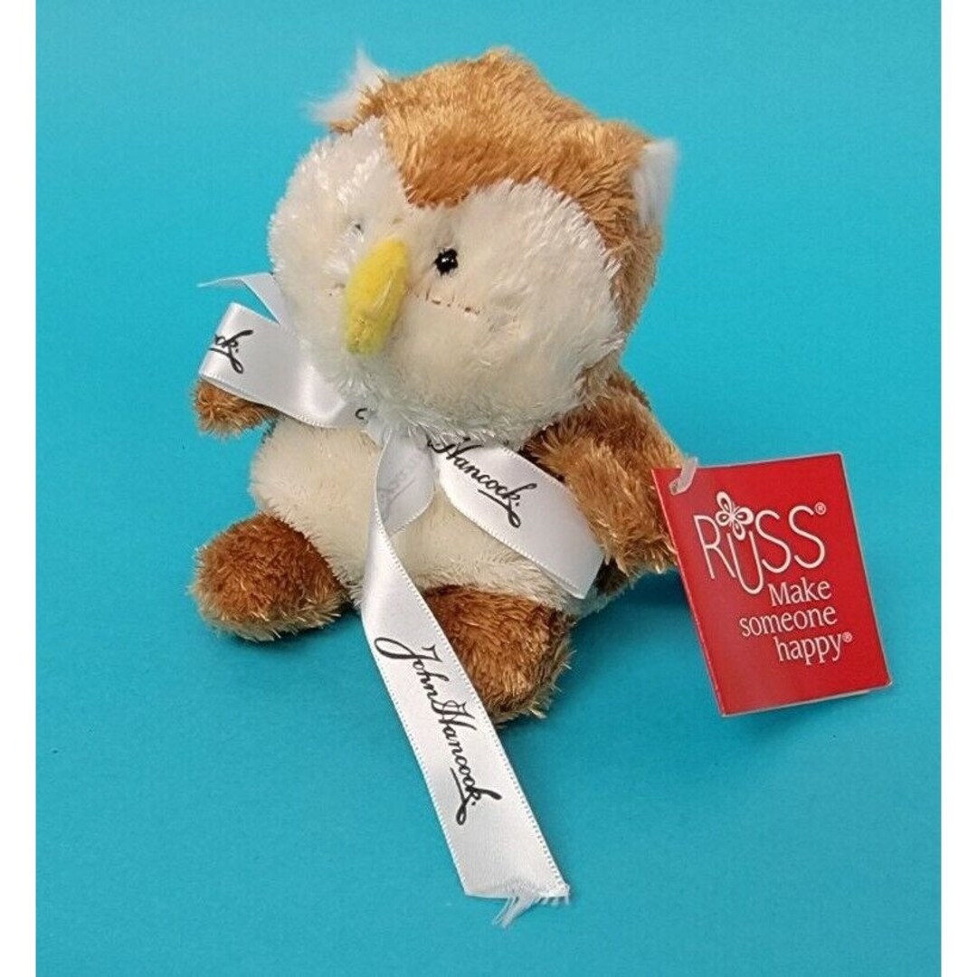 Russ Luvvies Geoff Plush Owl 4 Stuffed Animal Toy Doll Etsy