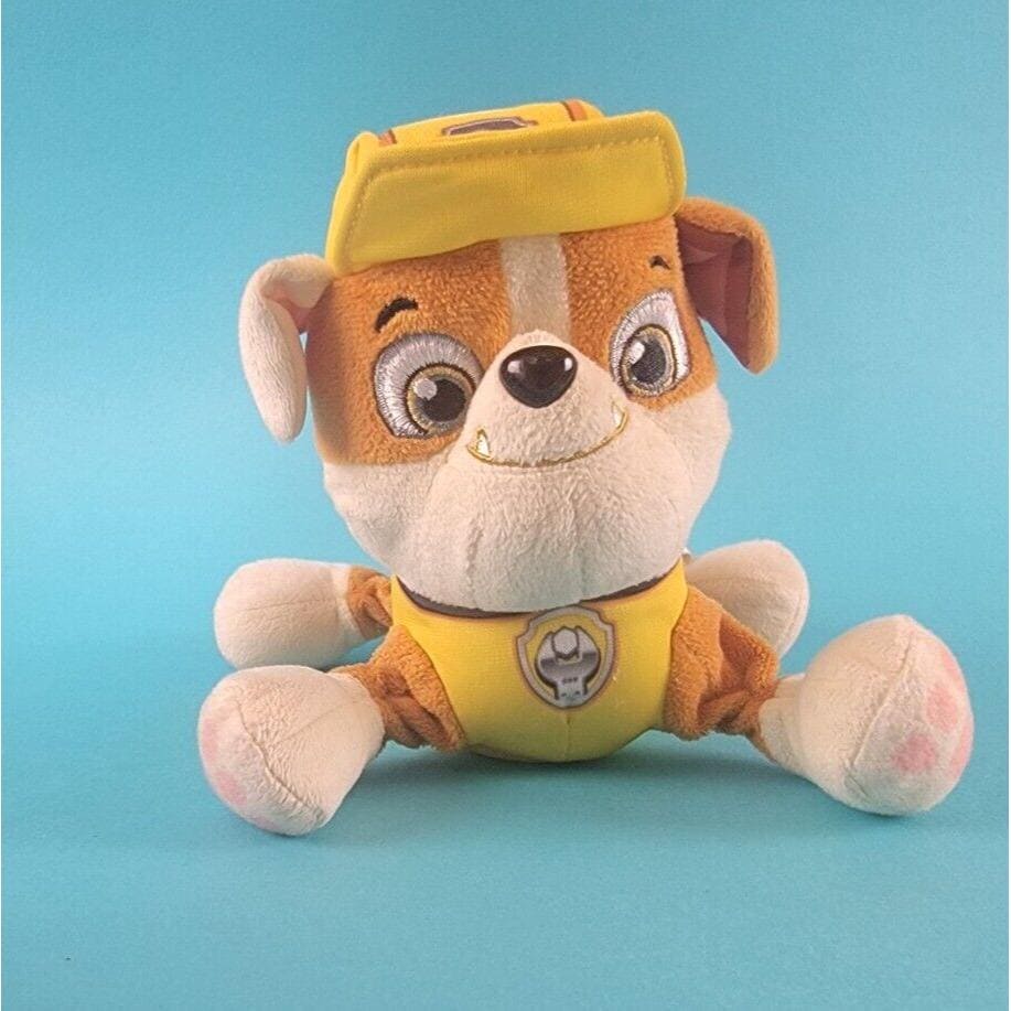 Paw Patrol Rubble Plush Construction Dog Stuffed Animal 5 Doll Mascot Etsy