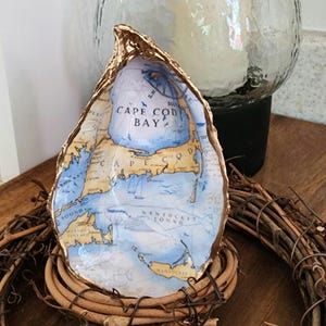 Cape Cod Bay Shell Trinket Dish, Cape Cod and Islands, Handmaid Gift, Cape Cod Vacation, Cape Cod Vibes, Oyster Shell Ornament, Gift Boxed