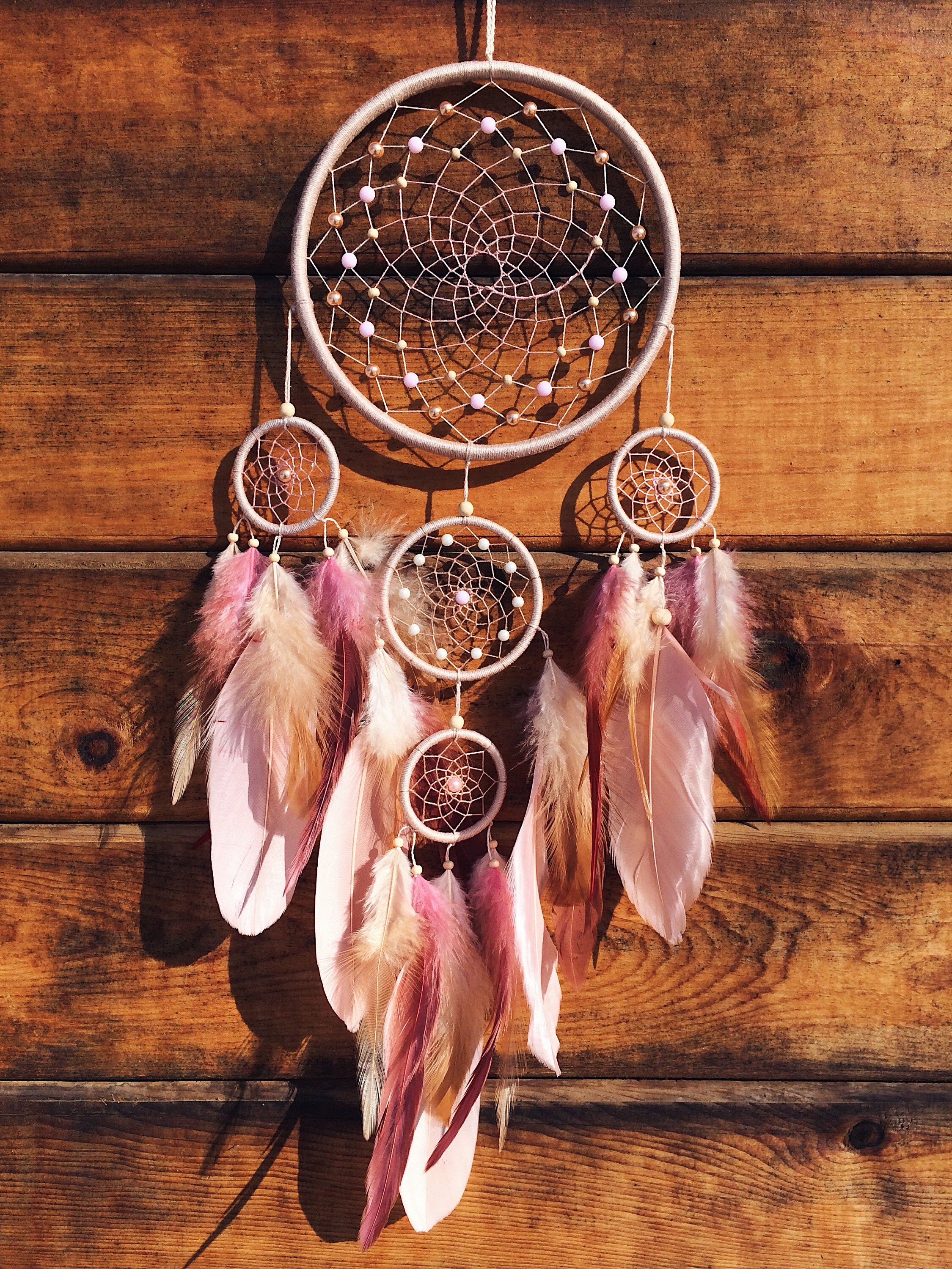 Dream catcher Christmas gift for her Large Dream catcher Pink Etsy