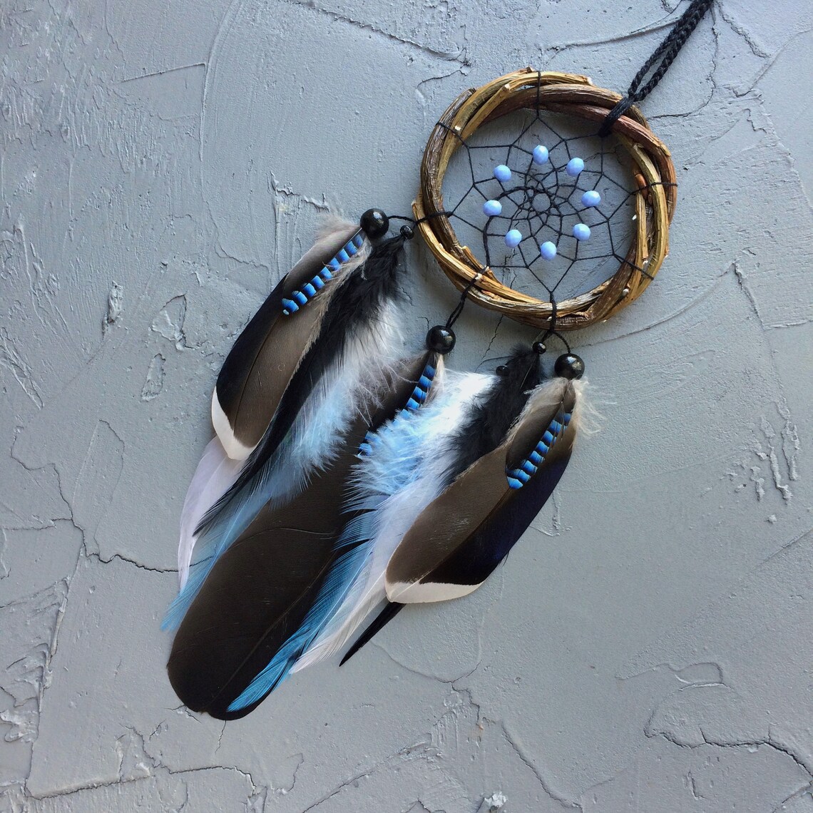 Rear view mirror dream catcher Gift under 20 Blue Dreamcatcher Etsy