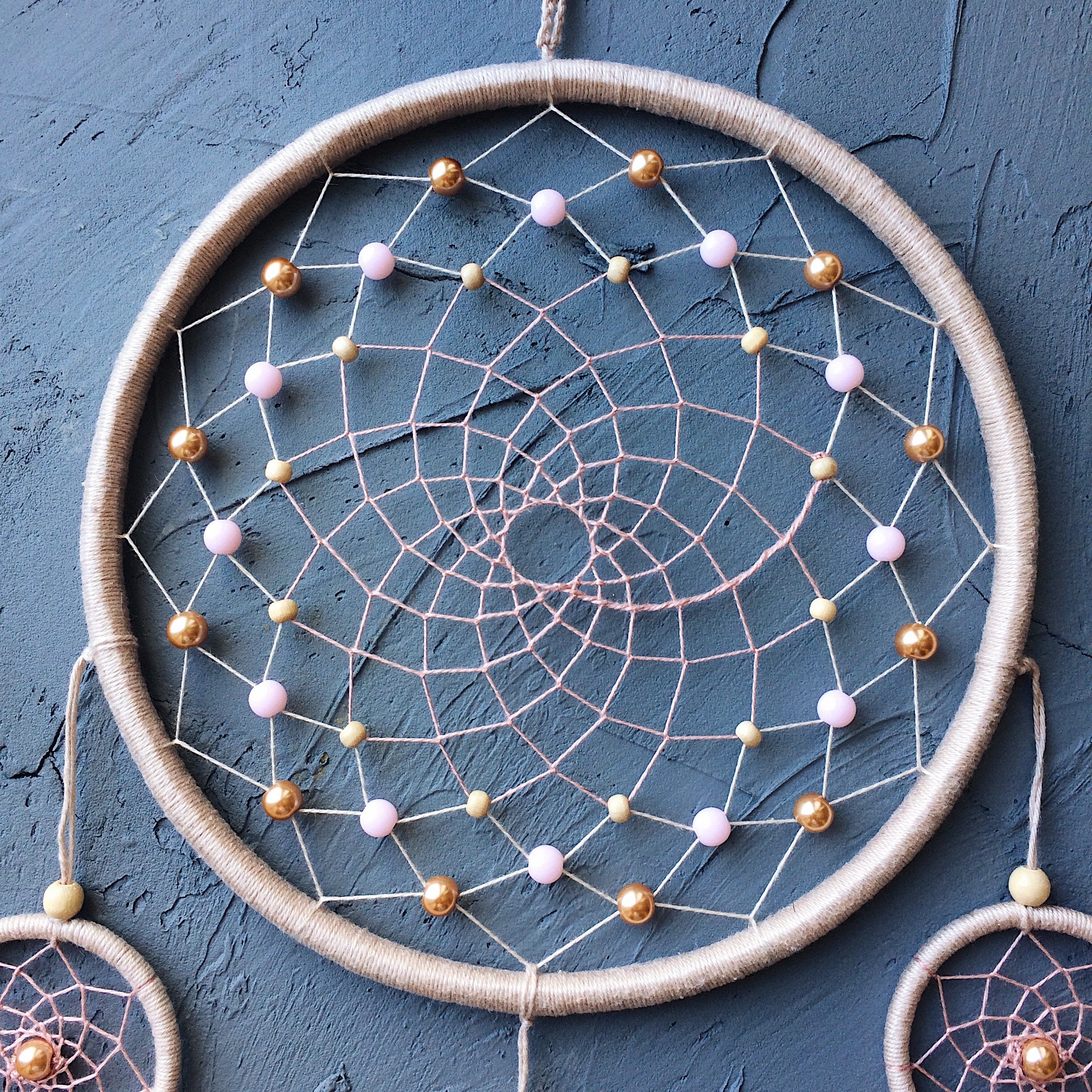 Dream catcher Christmas gift for her Large Dream catcher Pink Etsy