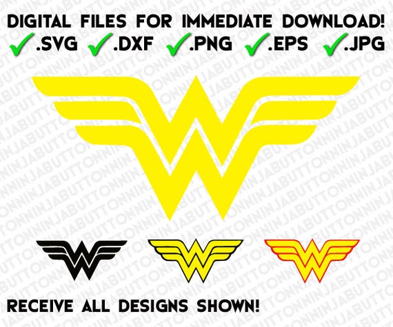 Download WONDER WOMAN LOGO in 5 file formats svg dxf png eps jpg | Etsy